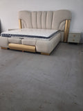 Luxe Shell King Bed with Gold Accentsook