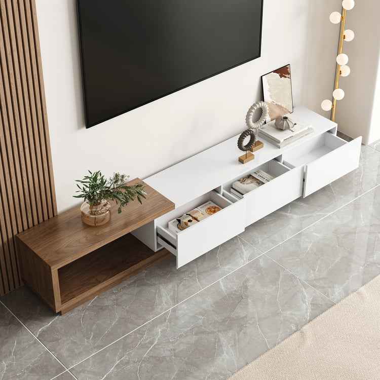 Marble & Walnut Square Coffee Table