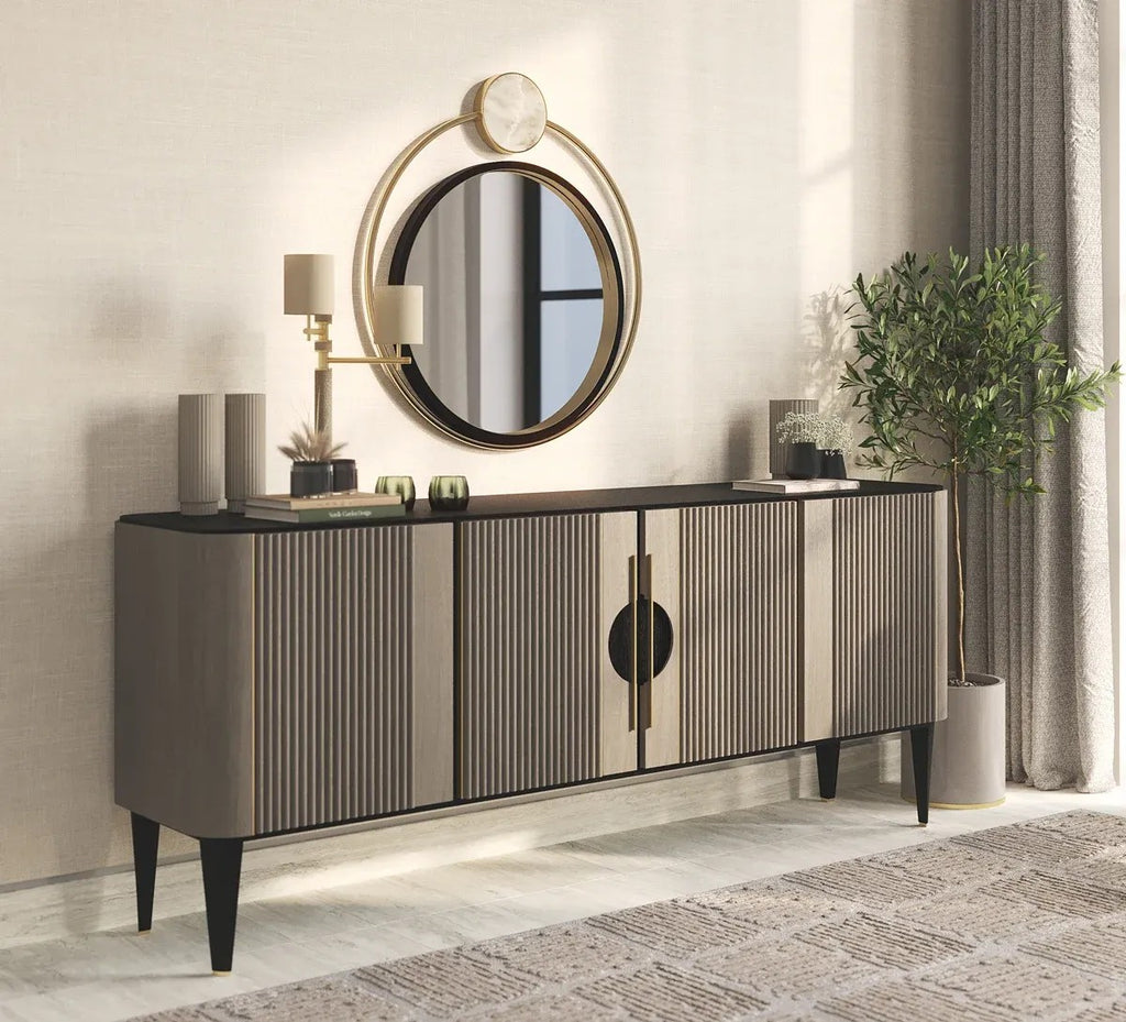 Aurelius 4-Door Ribbed Sideboard