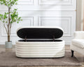 Oval Ribbed Storage Blanket Box
