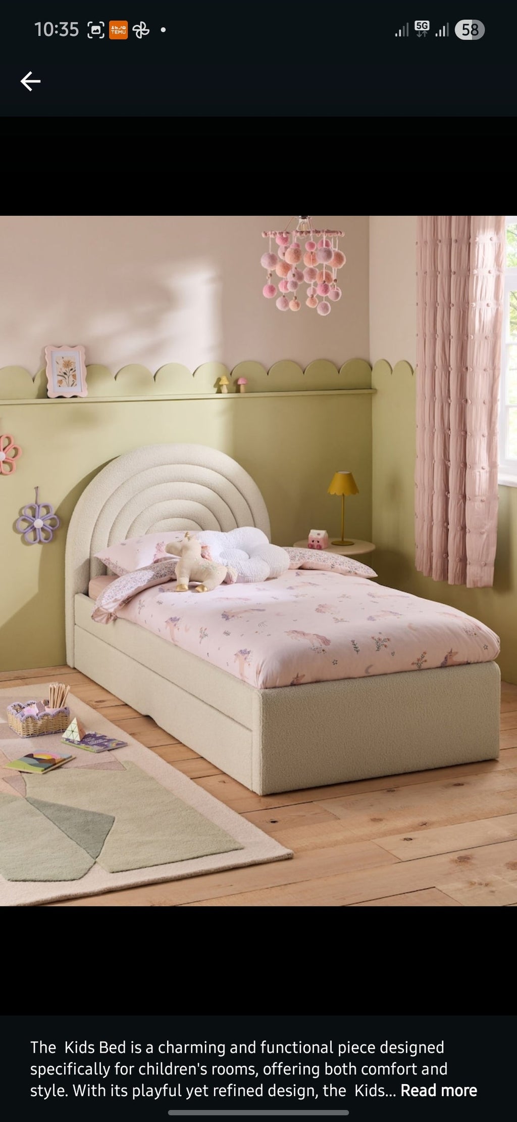 Kids Rainbow Arch Storage Bed with Trundle