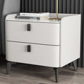 Luxe Marble Top 2-Drawer Bedside Table