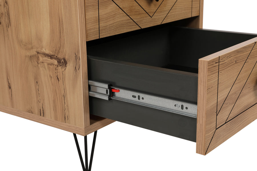 Parquet Geometric Bedside Table