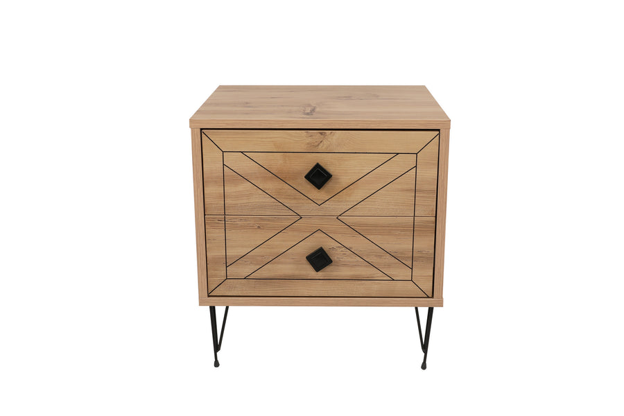 Parquet Geometric Bedside Table