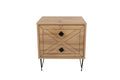 Parquet Geometric Bedside Table