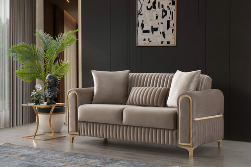 Aurelia Channel-Tufted Velvet Sleeper Sofa