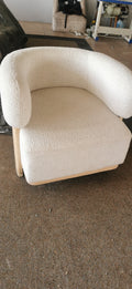 Boucle Barrel Accent Chair