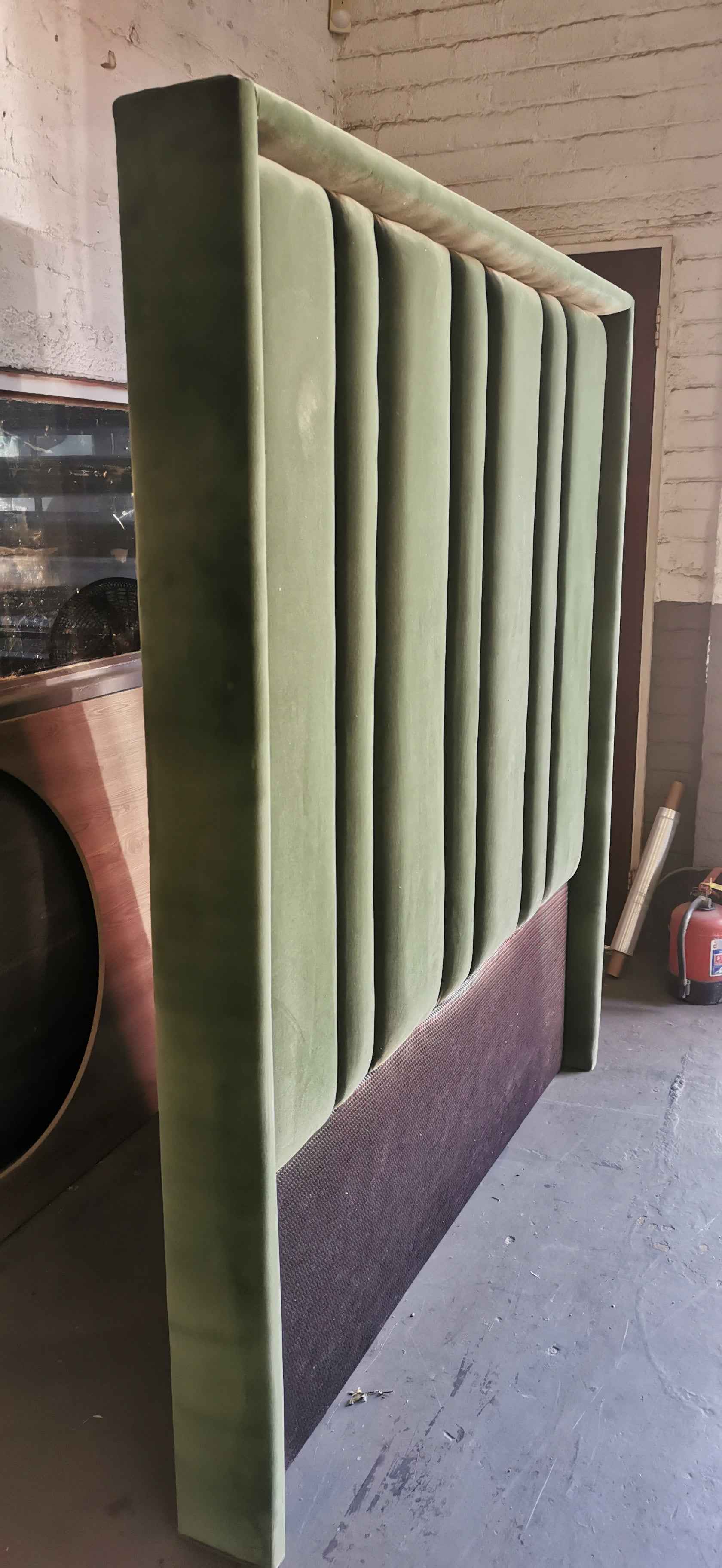 Sage Channel Wingback Headboard