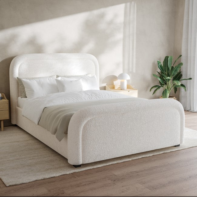 Aria Boucle Upholstered Storage Bed