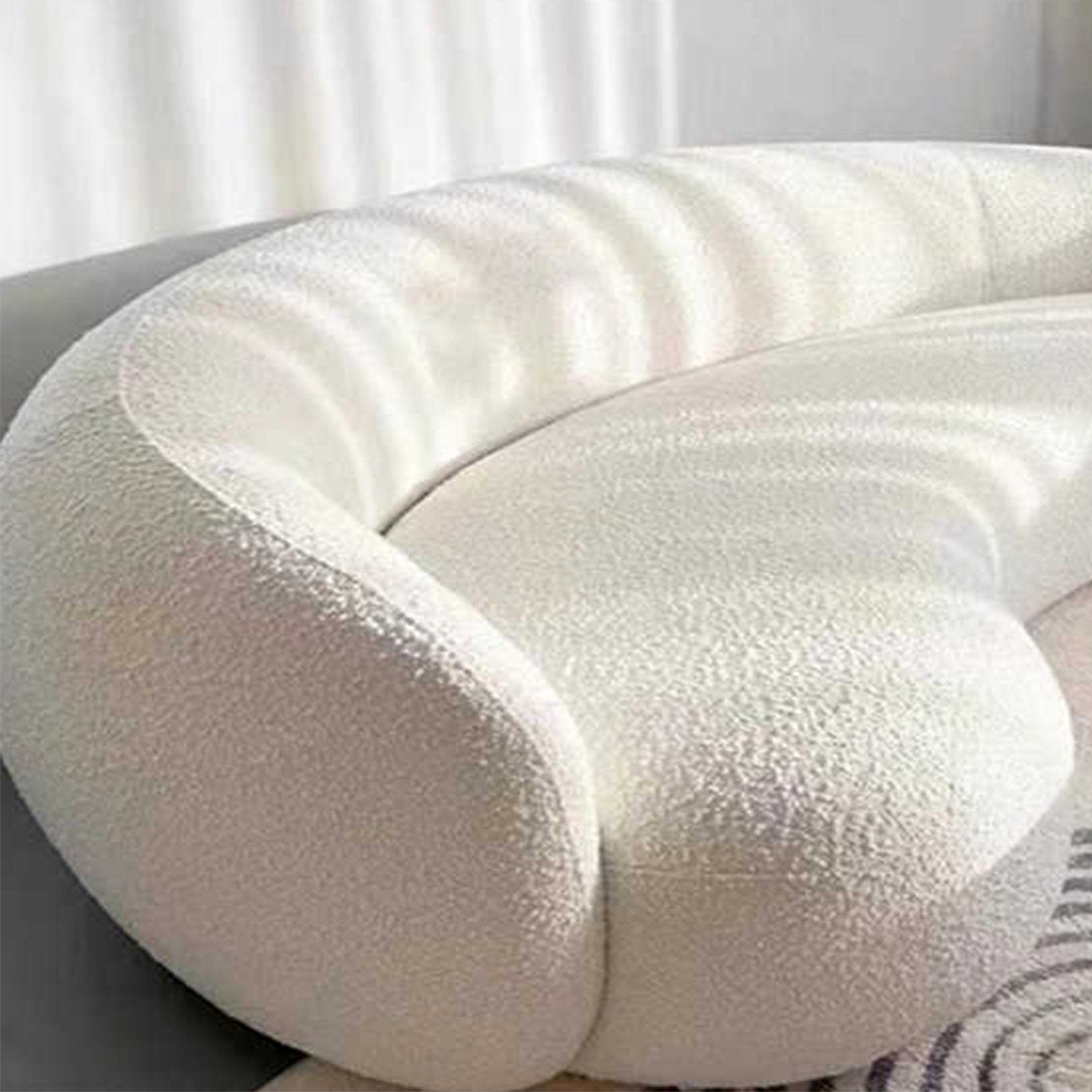 Luna Curved Boucle Sofa