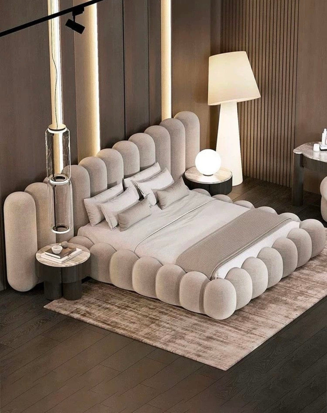 Luxe Bubble Upholstered Bed Suite