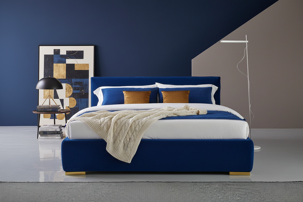Bed - Blue Velvet