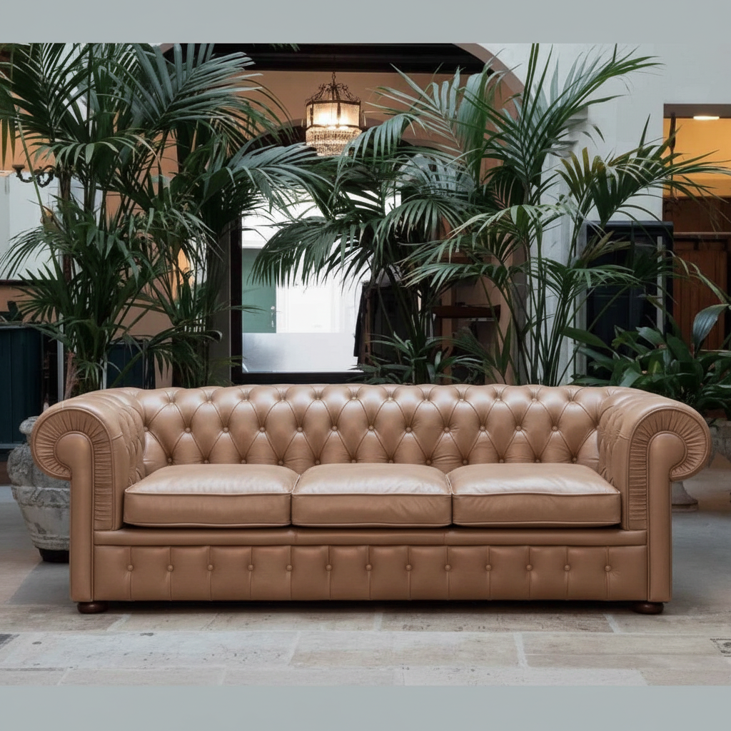 Beige Chesterfield Sofa