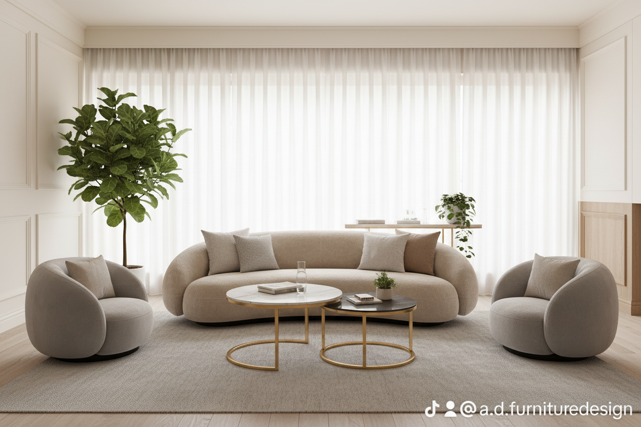 Beige Sofa Set