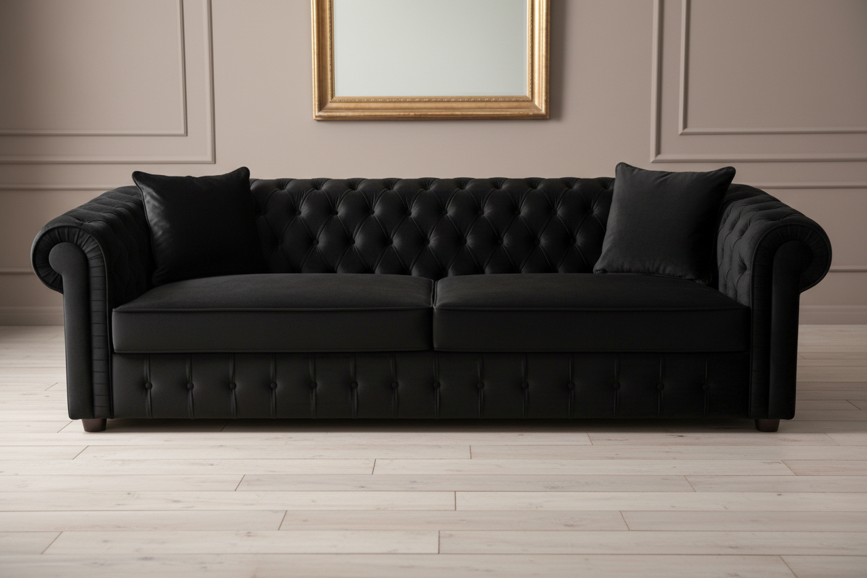 Black 3-Seater