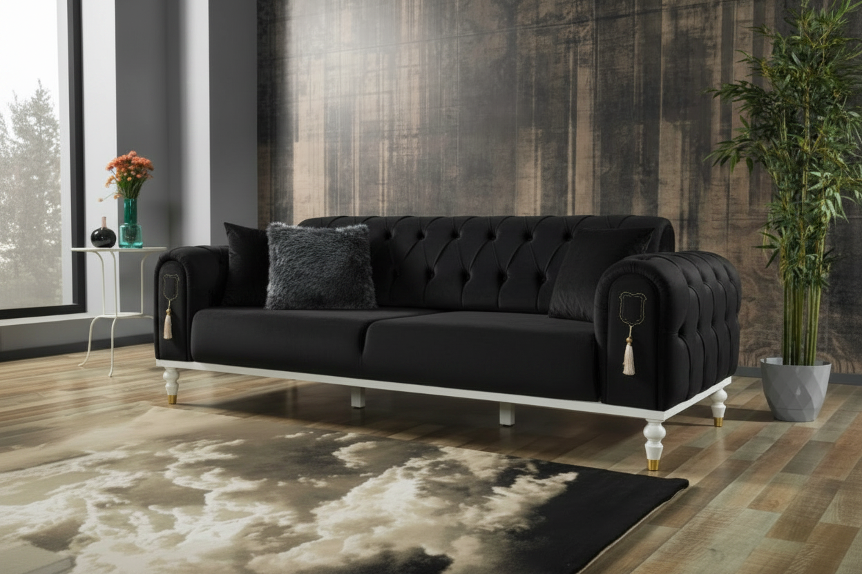 Black Chesterfield Sofa
