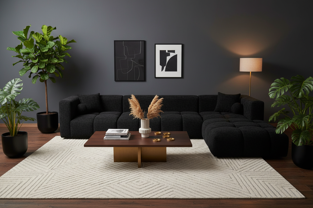 Black Sofa Living Room