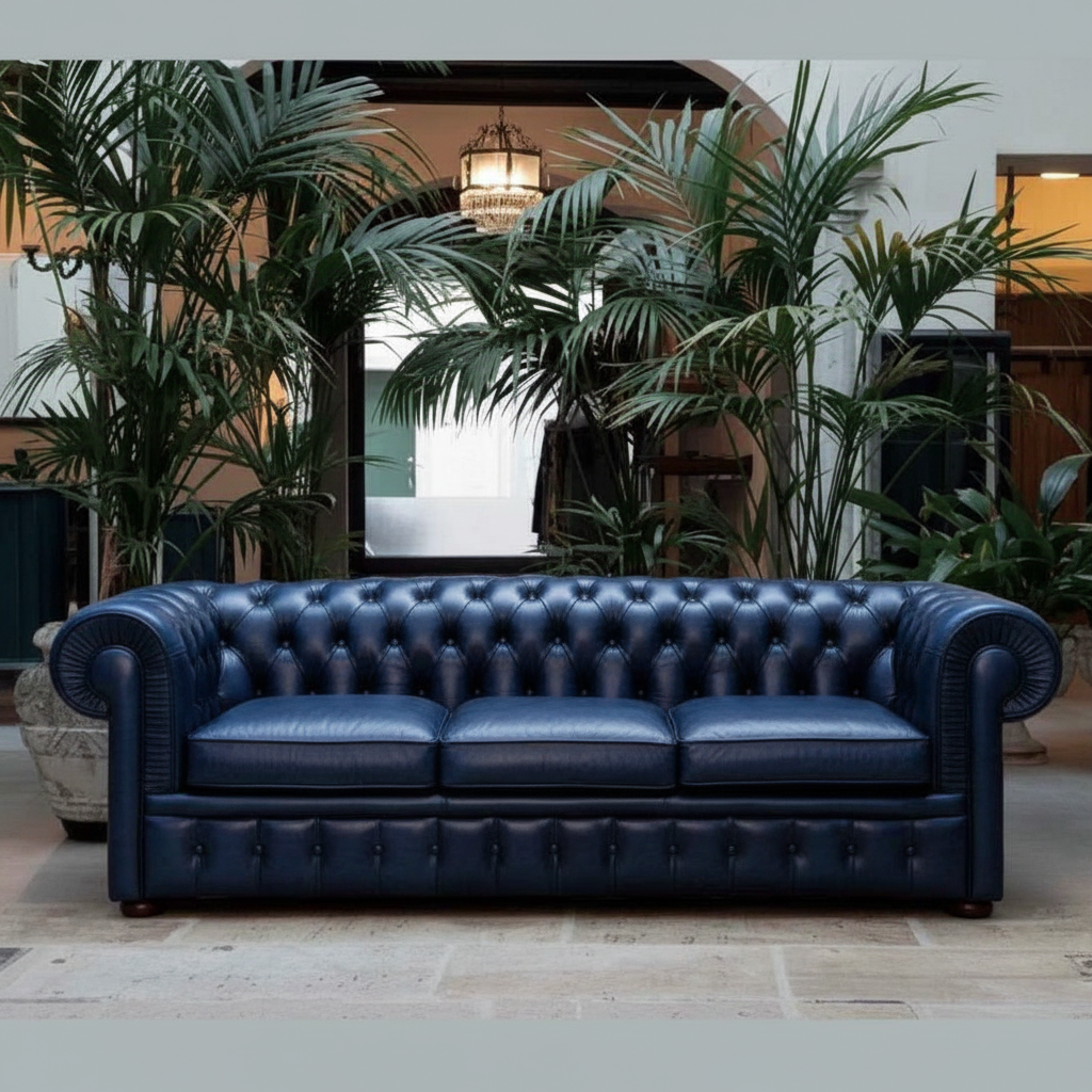 Blue Chesterfield Sofa