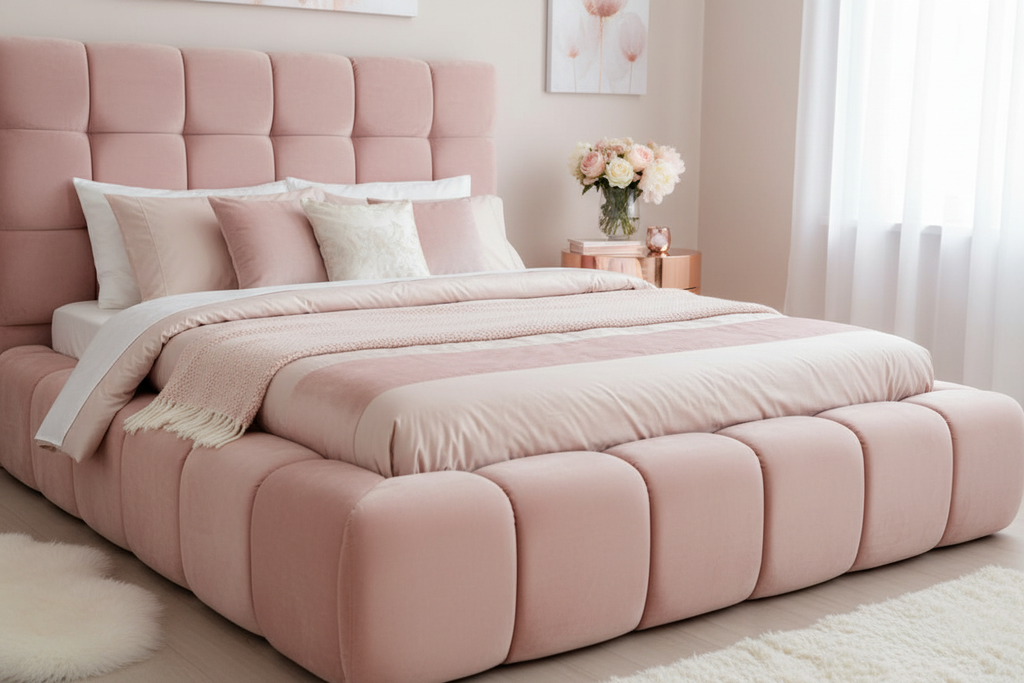 Blush Pink Velvet - Detail Shot