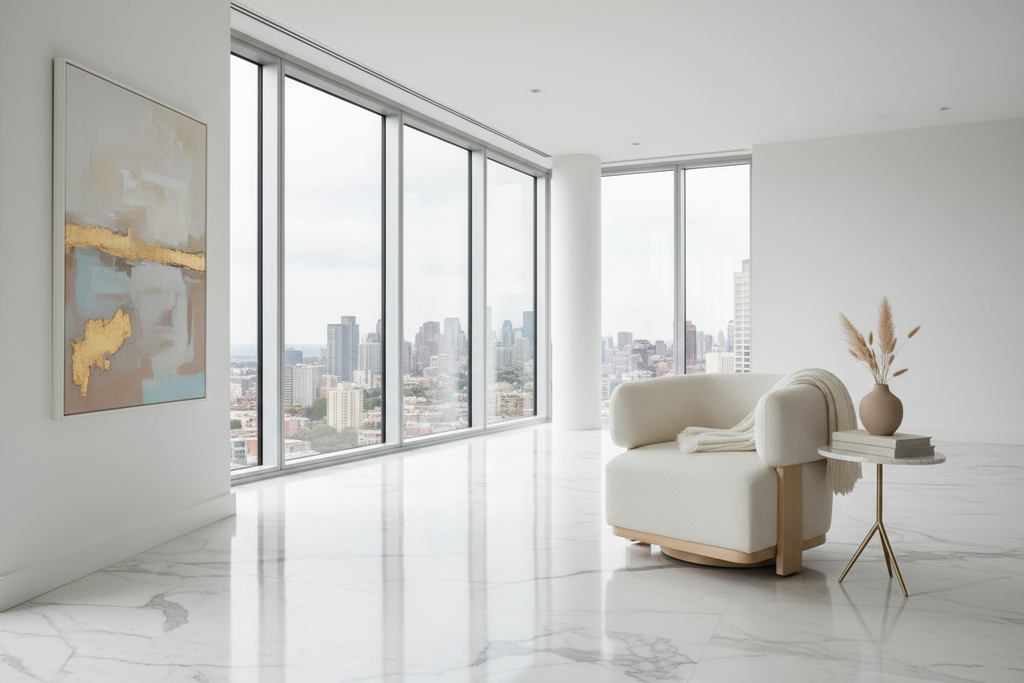 Boucle Barrel Chair - Luxury Living Room