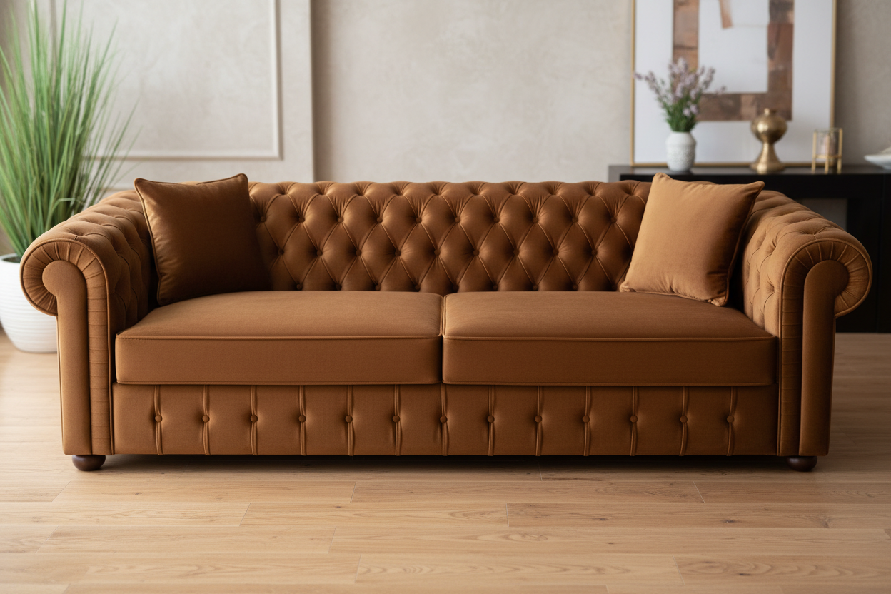 Brown 3-Seater