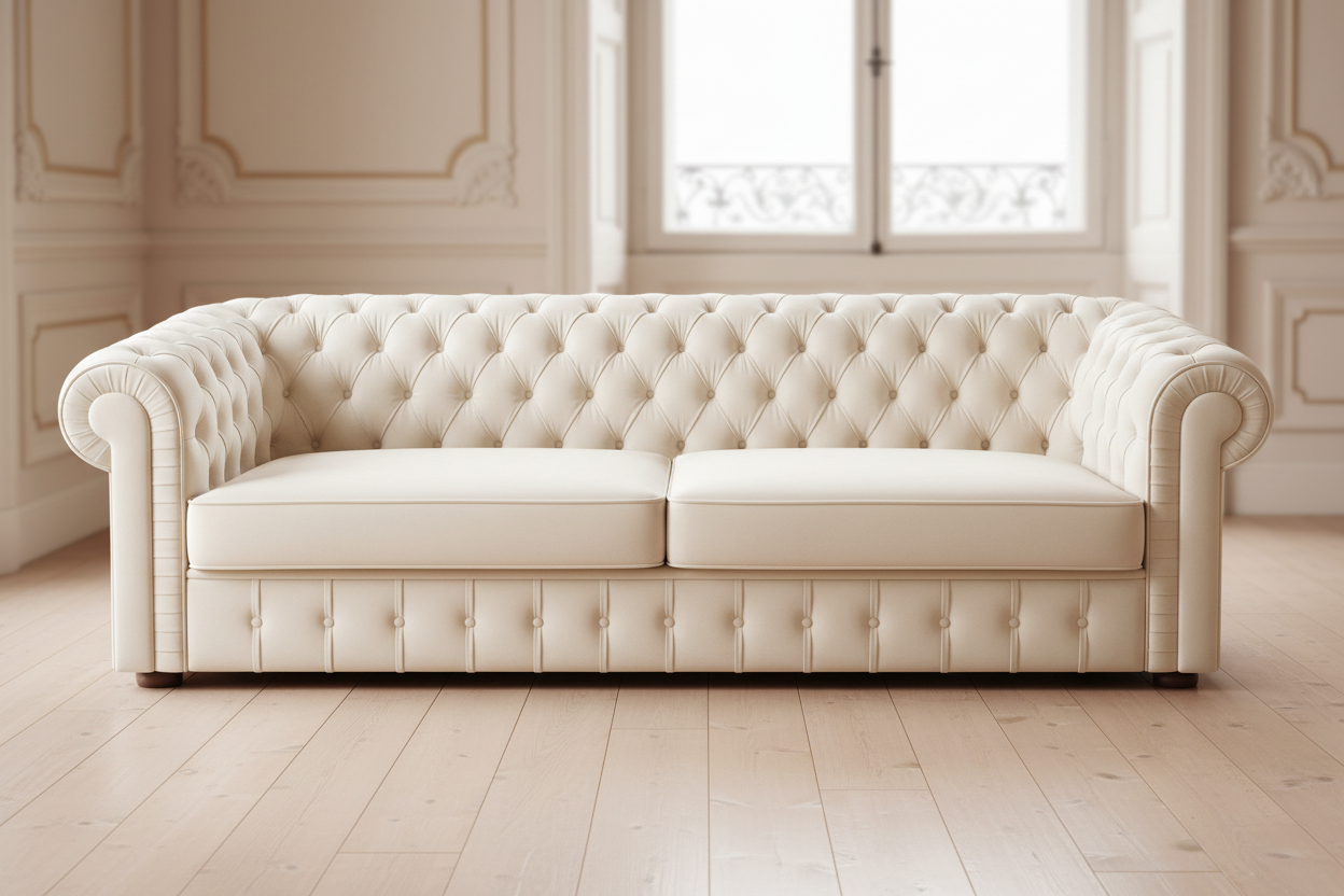 Cream White 3-Seater
