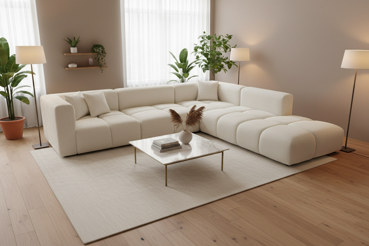 Cream White Sofa Living Room