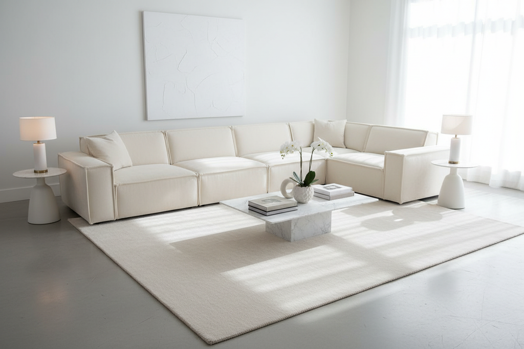 Cream White Velvet