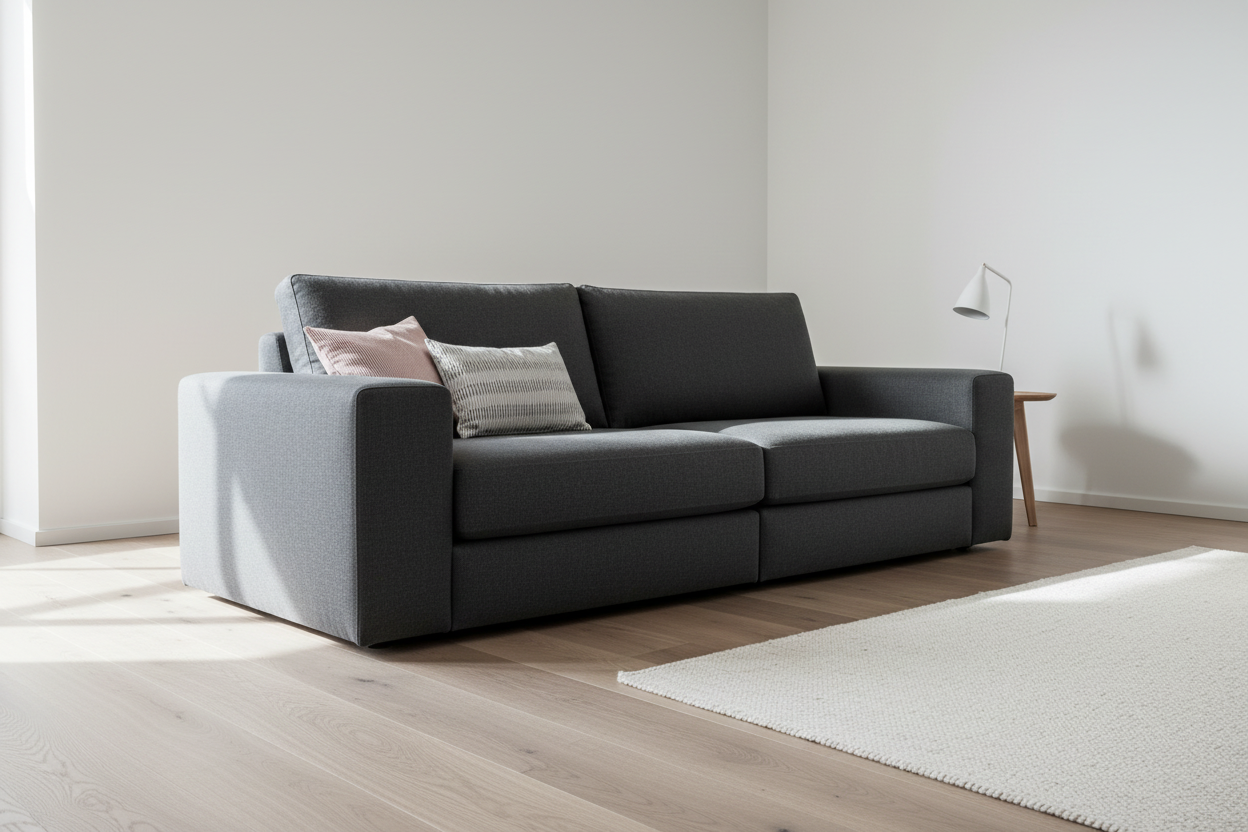 Dark Gray Linen - 3/4 Front