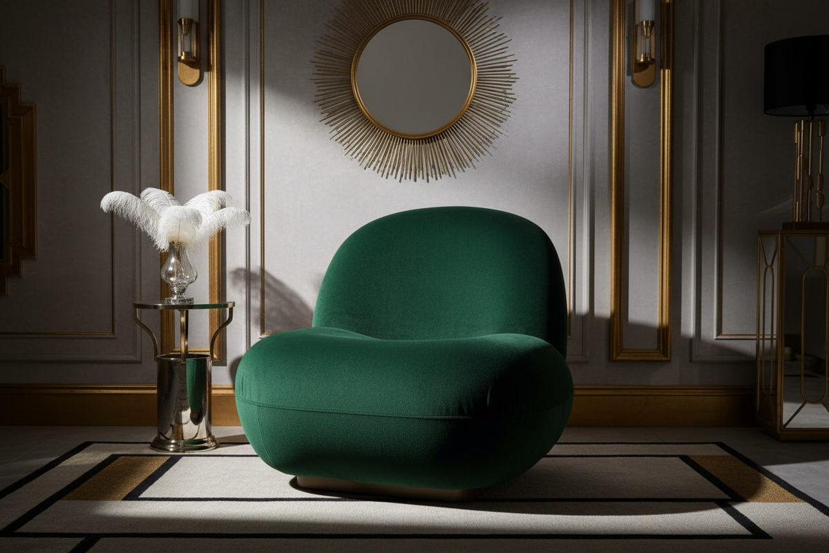 Emerald Green Velvet Chair