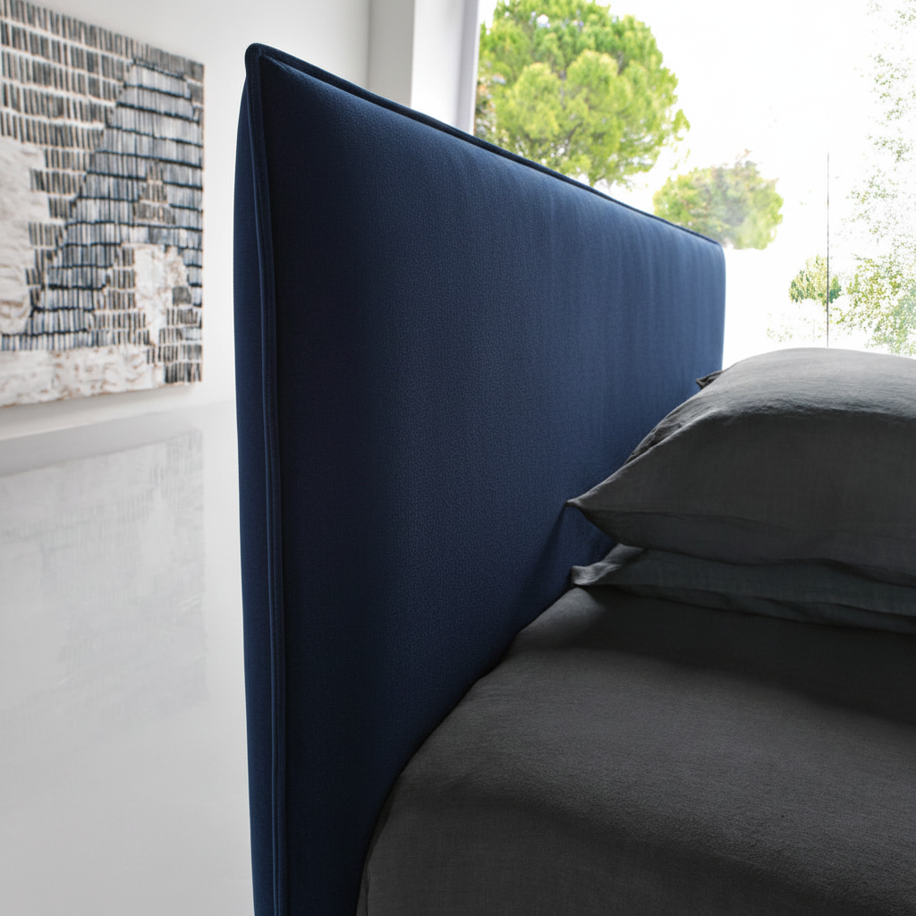 Modern Upholstered Bed with Headboard & Base