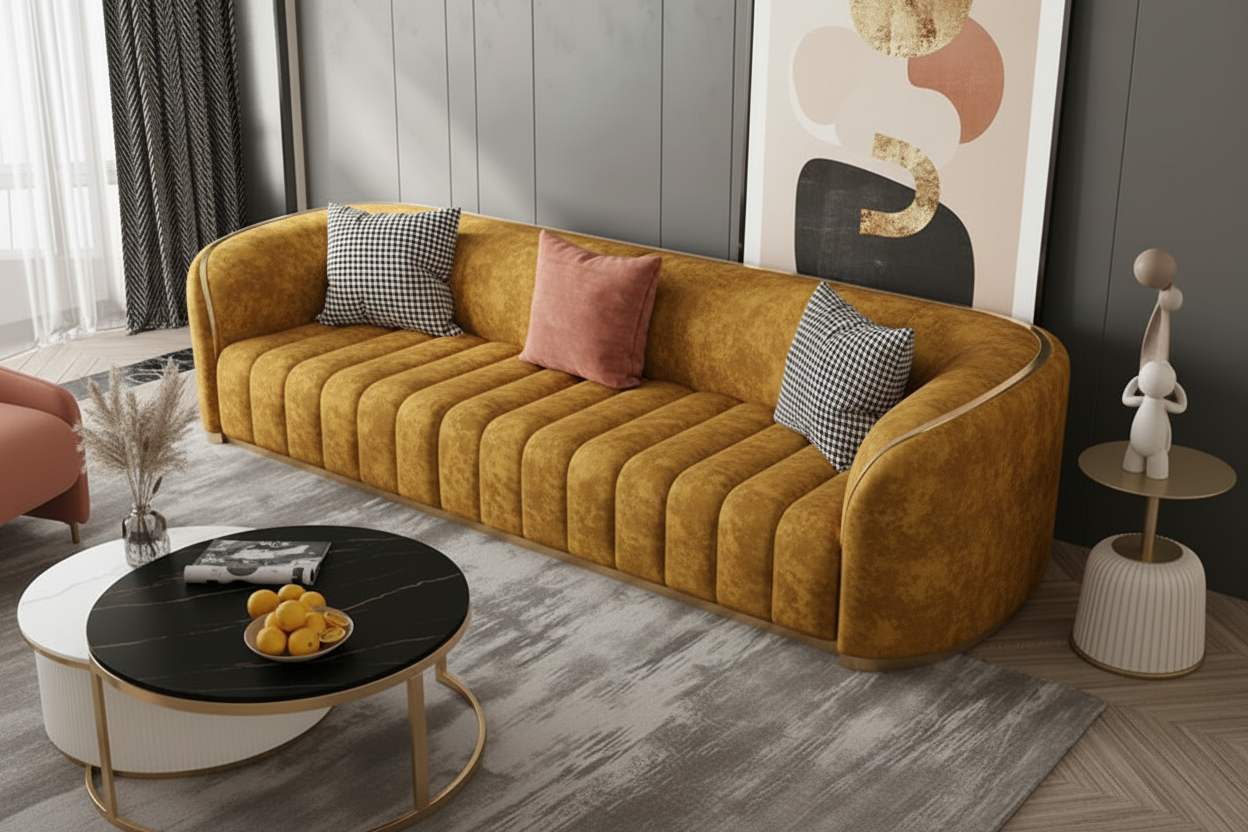 Gold Head Sofa