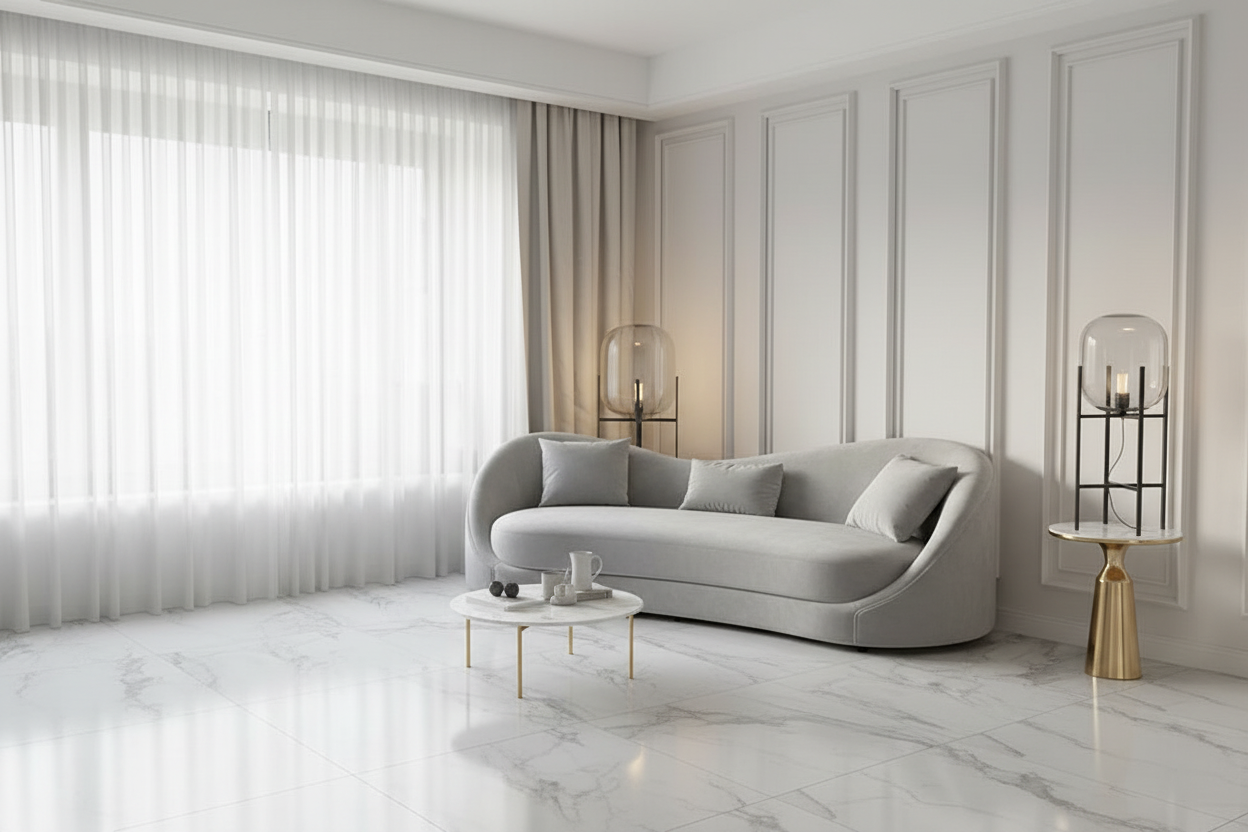 Gray Crescent Sofa