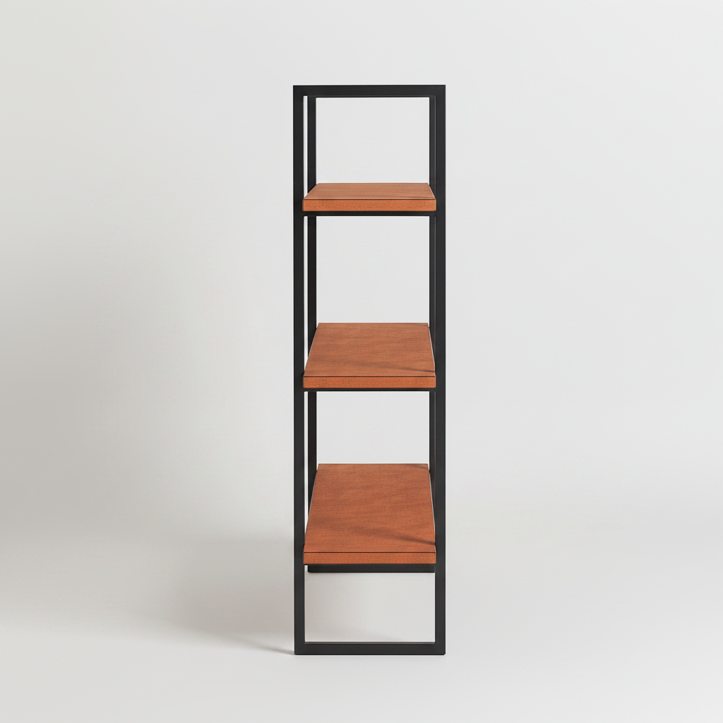 Industrial 3-Tier Open Bookshelf