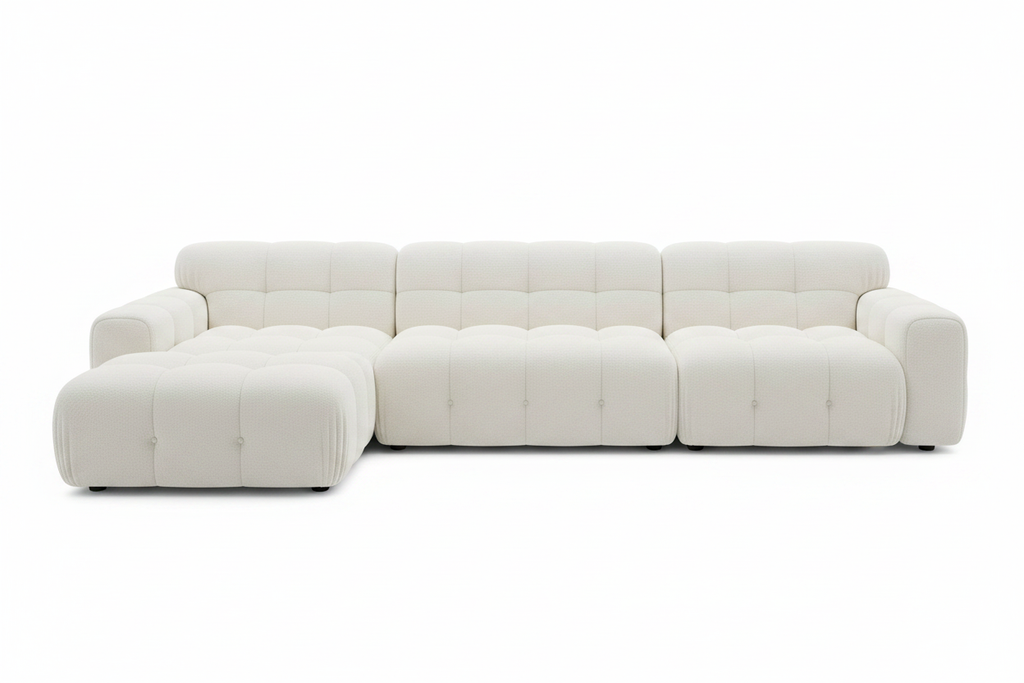 Cloud Bubble Grid Sectional - full front view