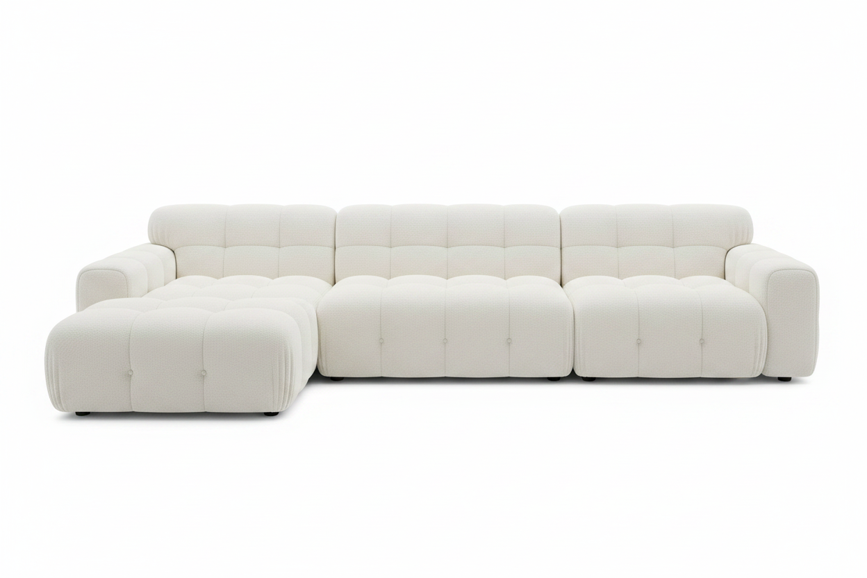 Cloud Bubble Grid Sectional - full front view