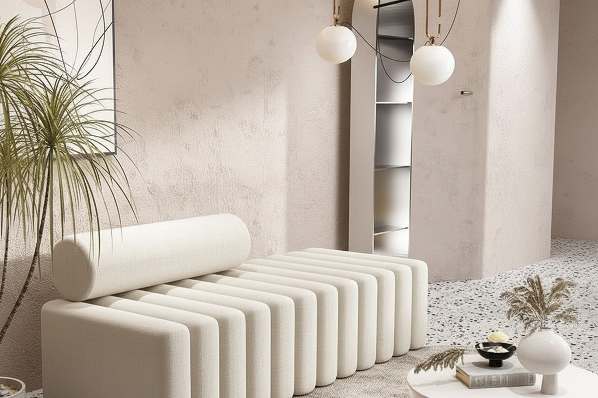 Disautoman Ribbed Segmented Daybed Ottoman