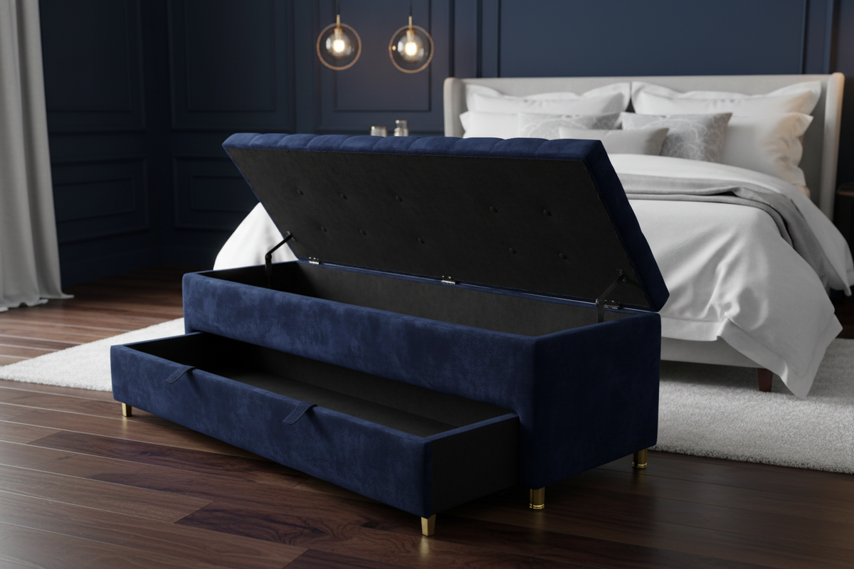 Chester Tufted Storage Blanket Box
