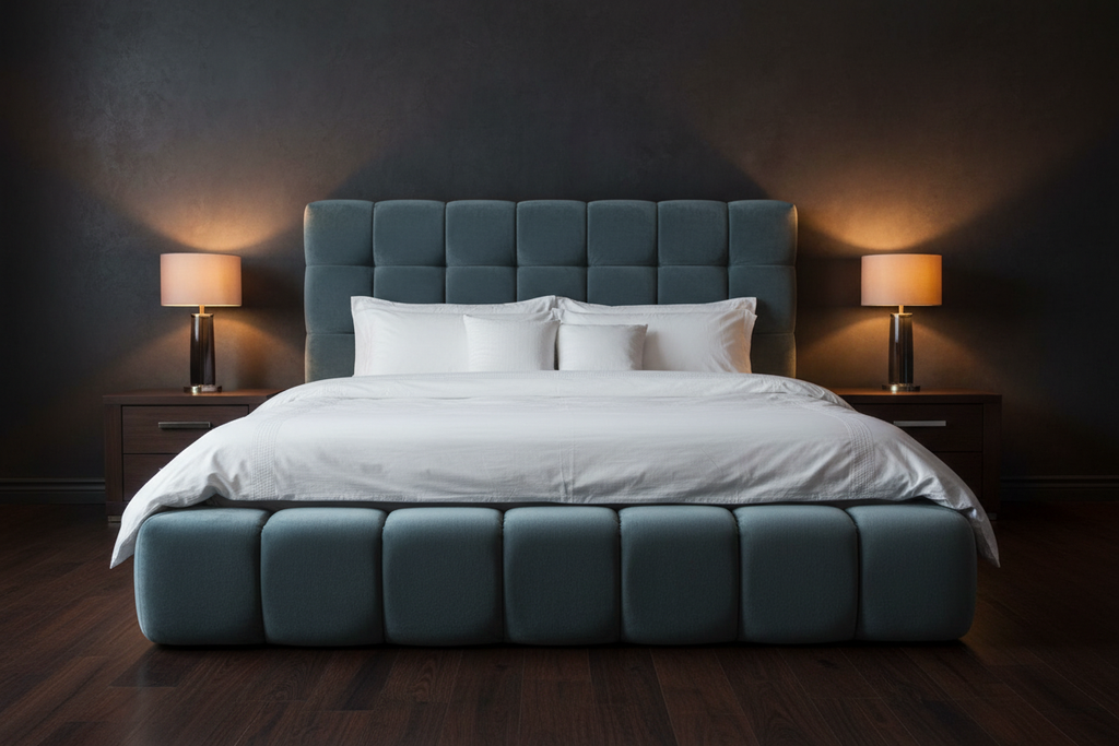 Cube Tufted Upholstered Bed