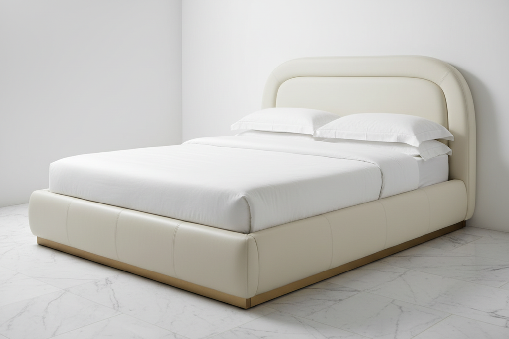 Luella Upholstered Wooden Plinth Base Storage Bed