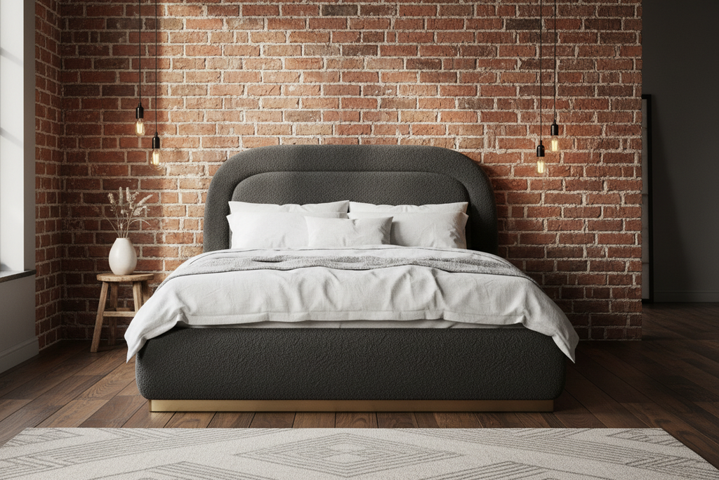 Luella Upholstered Wooden Plinth Base Storage Bed