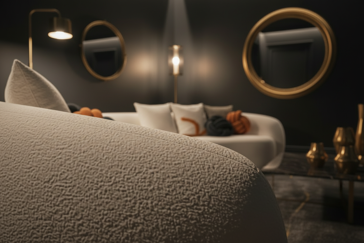 Moon Couch - Close-up Texture - Velvet