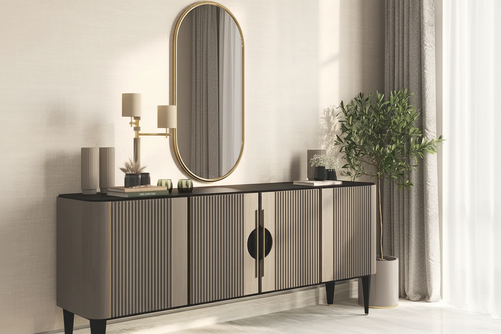 Aurelius 4-Door Ribbed Sideboard