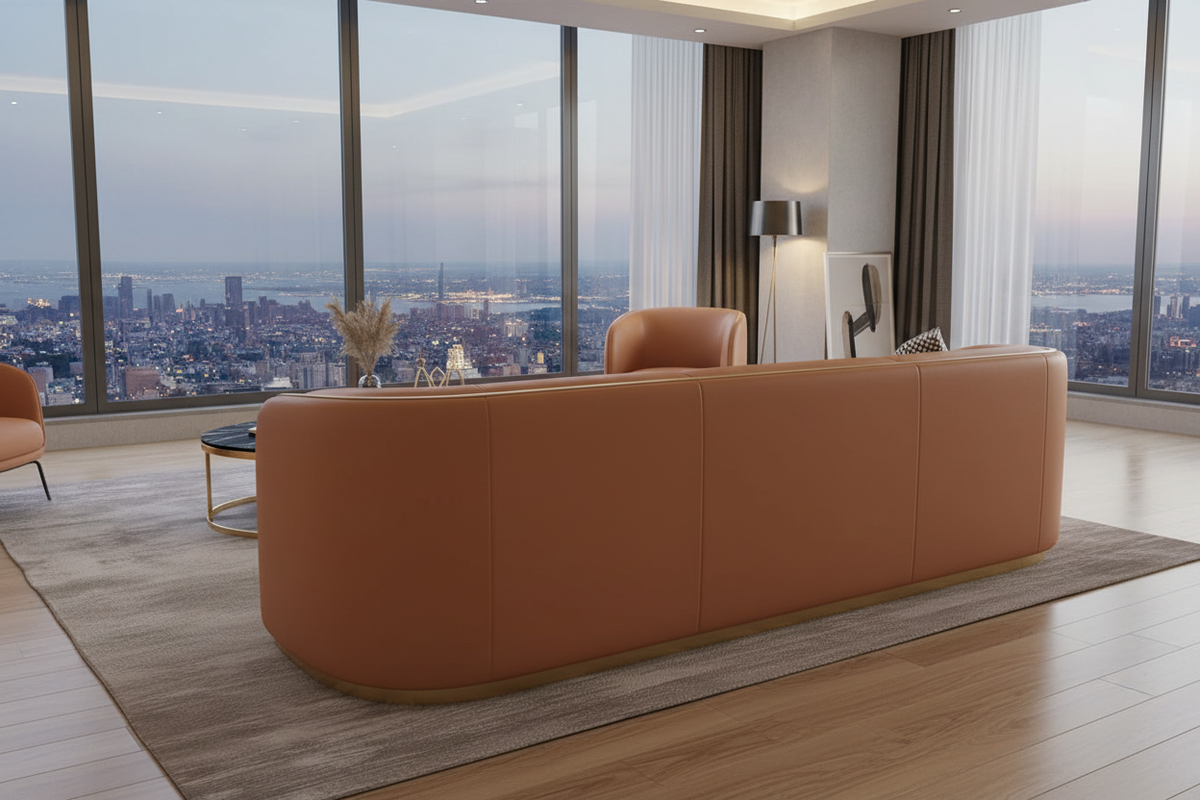 Riviera Gold-Trim Sofa