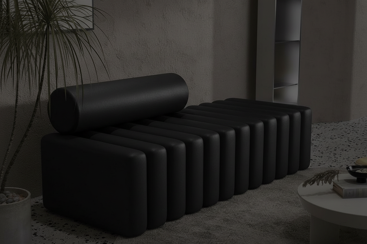 Disautoman Ribbed Segmented Daybed Ottoman