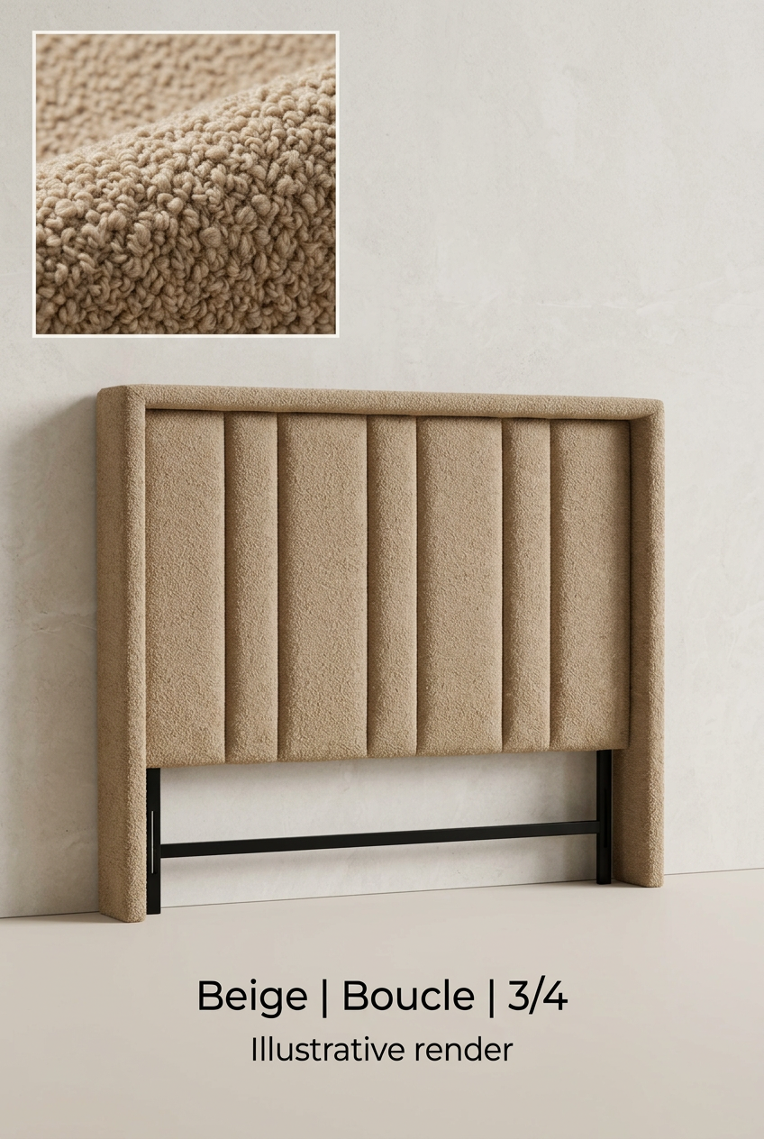 Sage Channel Wingback Headboard