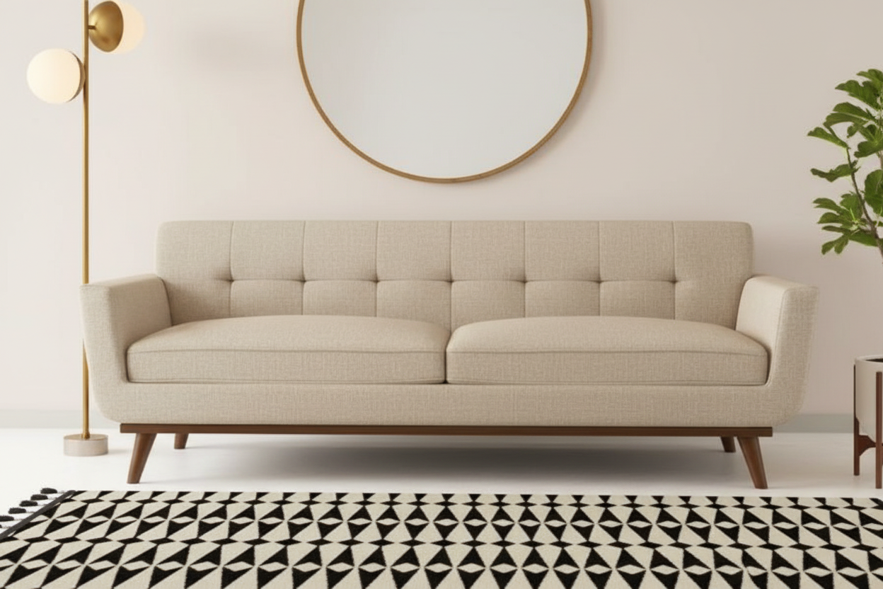Mid-Century Modern 3-Seater Sofa