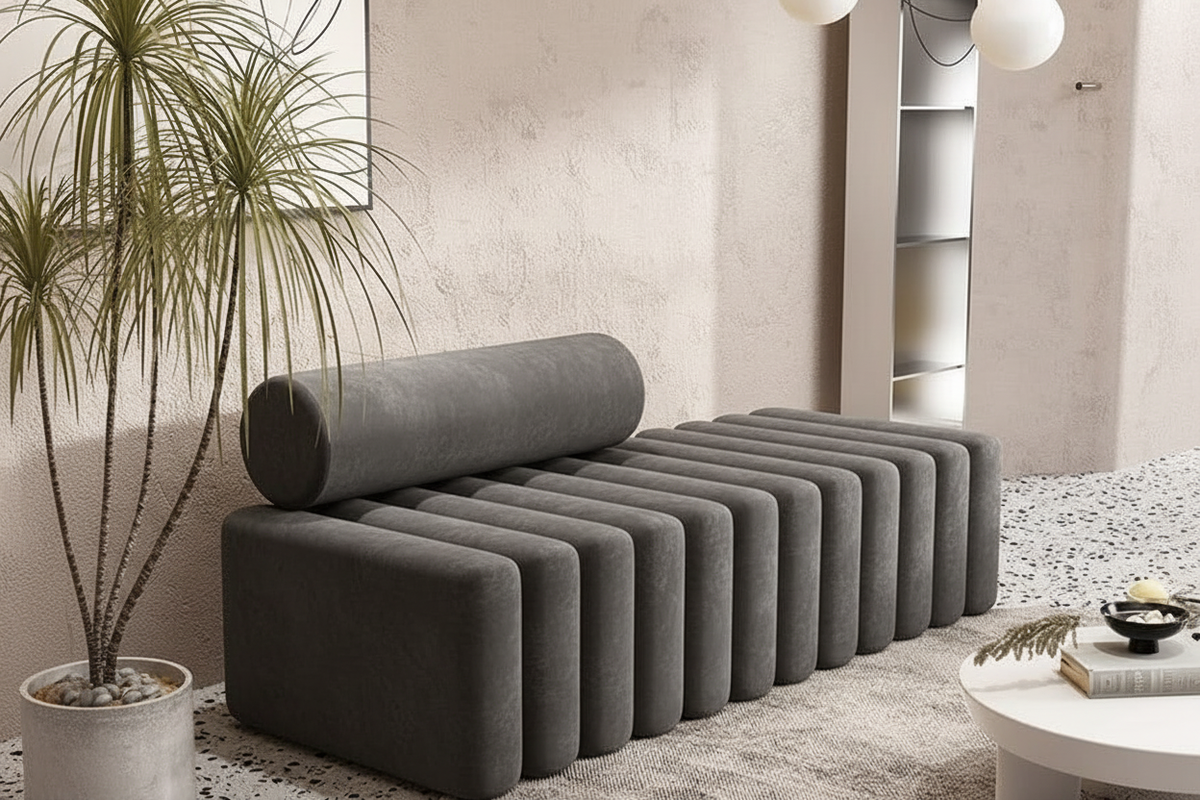Disautoman Ribbed Segmented Daybed Ottoman