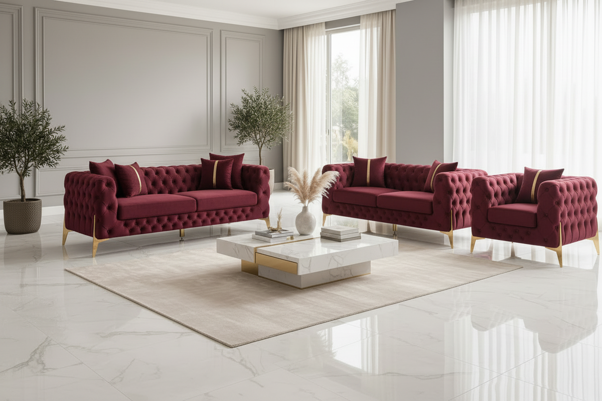 Grandeur Chesterfield Sofa Set