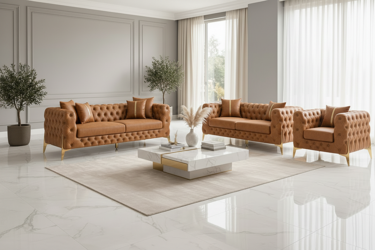 Grandeur Chesterfield Sofa Set